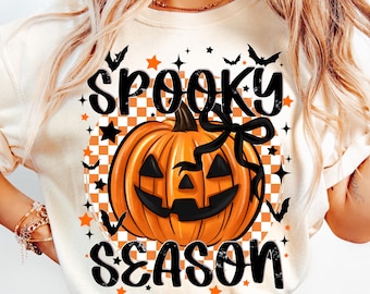 Neon Halloween Bow Shirt Design: Spooky Season PNG (Digital Download)