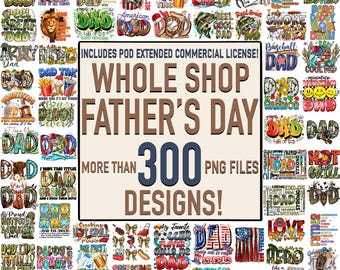 300+ Father's Day Png Bundle Funny Dad Quotes Best Dad Ever Club Daddy Saurus Rad Dad Gift For Dad First Fathers Day Sublimation Designs