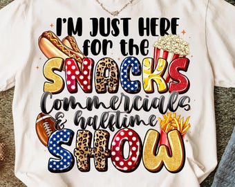 Football Snacks PNG: Halftime Show, Commercials, Sports (Digital Download)