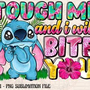 Touch Me Stitch PNG: Summer Sublimation Design (Digital Download)