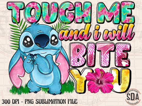 Touch Me And I Will Bite You Summer Stitch Png Sublimation Design.