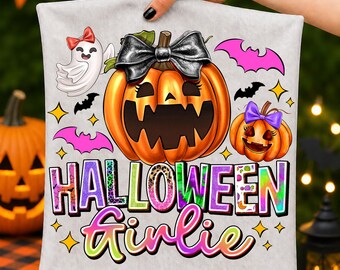 Halloween Girlie Png, Halloween Pumpkin  Png, Halloween Png, Trendy Halloween Lover Shirt Design, Funny Fall Png, Digital Download