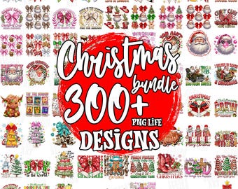 Christmas PNG Bundle: 300+ Designs for T-shirts (Digital Download)