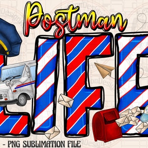 Postman Life Png, Sublimation Design, Postal Wife Png, Postal Png, Post Office Life Clipart Png, Digital Downloads, Postlal Print File