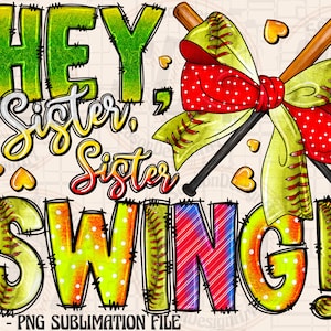 Softball Sister png sublimation design download, Sister Brother Swing png, Softball Sister png, Softball png, sublimate designs download