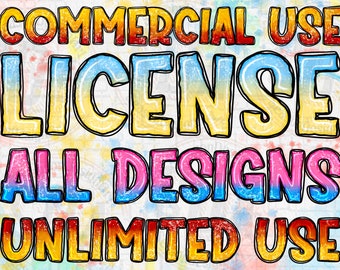 Unlimited Commercial Use License: All Shop Designs (PNG Digital File)