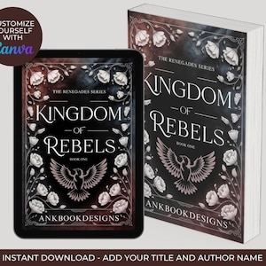 Unique Dark Romance Cover Premade | Canva Template- Self Serve Customization | Romance Cover Design | KDP Book Cover Design
