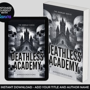 Unique Dark Romance Cover Premade | Canva Template- Self Serve Customization | Romance Cover Design | KDP Book Cover Design