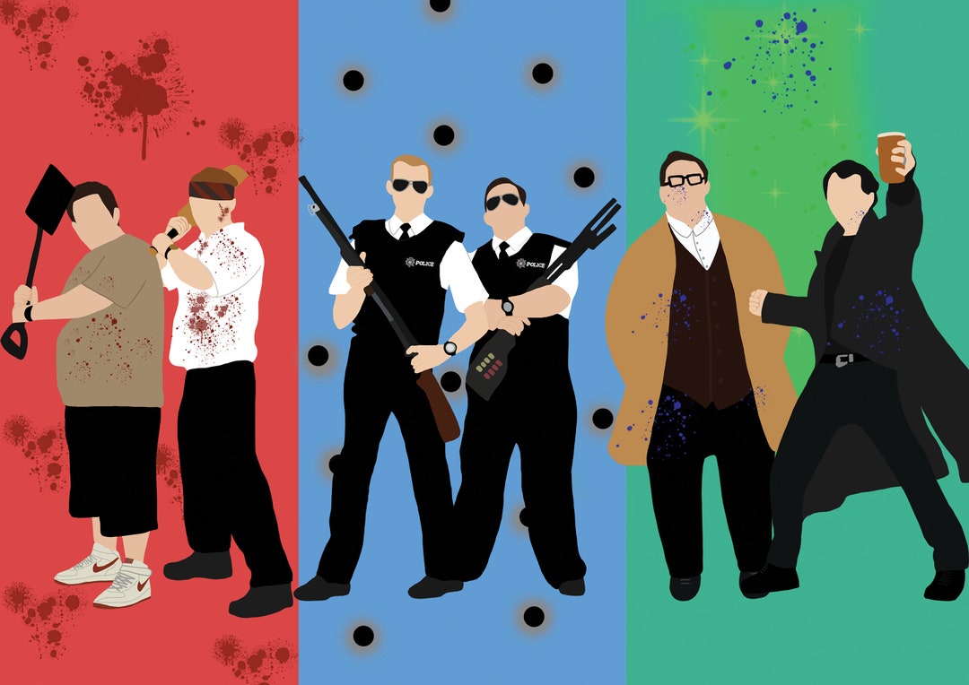 The Trilogy Shaun of the Dead Hot Fuzz the Etsy UK