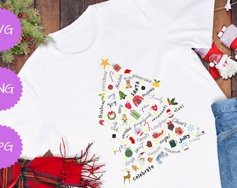 Christmas Tree SVG, Christmas SVG, Christmas Shirt SVG, Winter svg, Merry Christmas Svg, Png, Svg File For Sublimation Designs Downloads