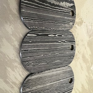 Damascus Dog Tags