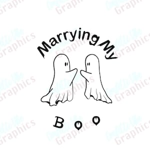 Trouwen met mijn Boo SVG | Geest SVG| Til Death do us Part thema | Halloween verloving SVG|