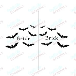 Braut und Braut Fledermäuse SVG | Halloween Verlobung SVG | Til Death Do Us Part Themed svg | LGBT Halloween Hochzeit svg | Geschnittene Datei