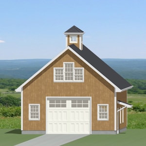 1 Car Garage Plan - 26&#39; x 30&#39; - Blueprint Construction Floor Plan (G7)