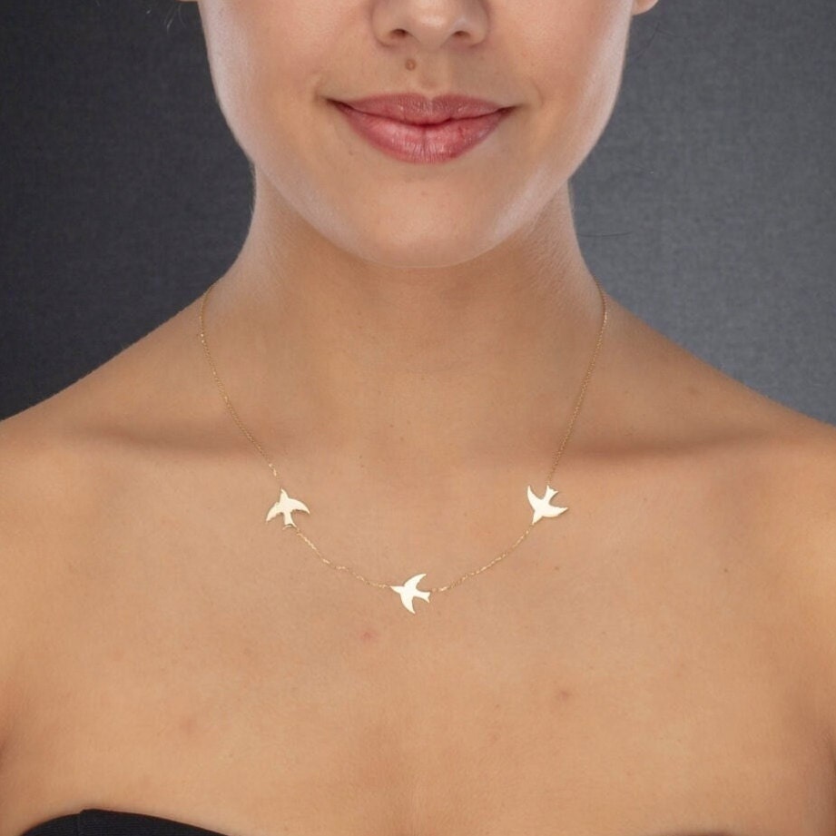 18k Gold Dove - Etsy