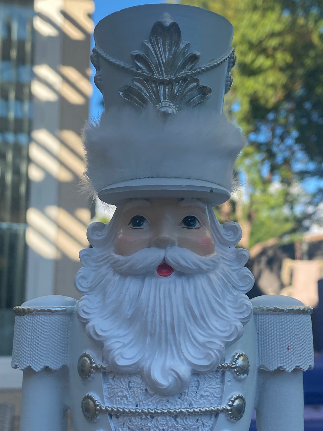 Whitegray Nutcracker With Fur Etsy