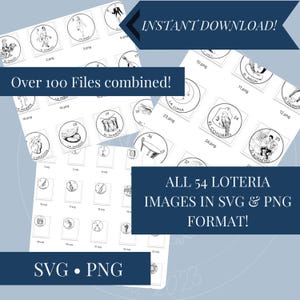 Round Loteria PNG Craft Files PNG Design Cricut Silhouette Vinyl Cut File, Digital Clipart T-Shirt Design Dtg Dtf Sublimation Party Png