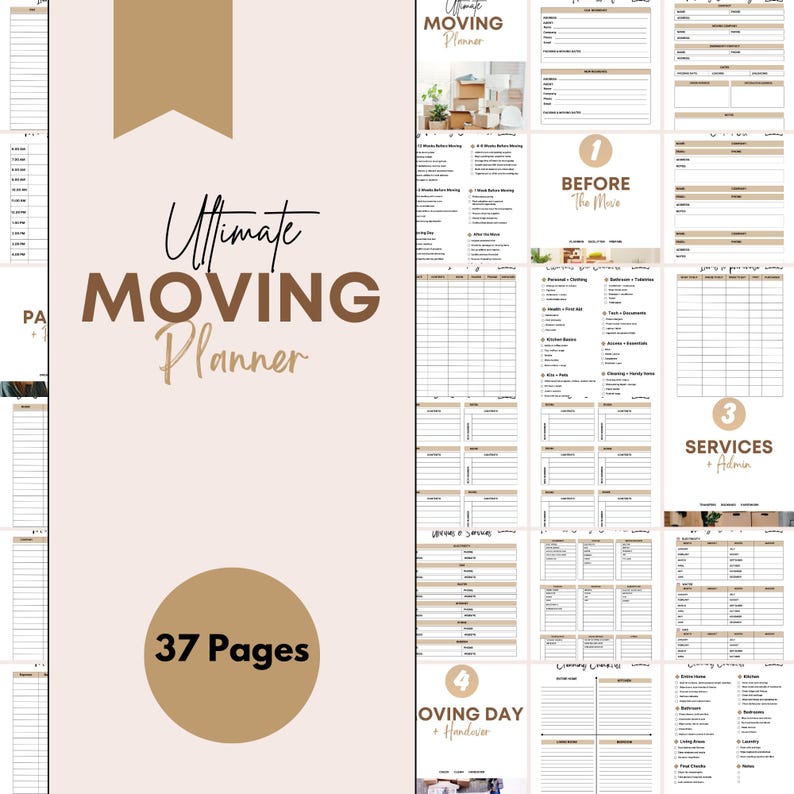 Ultimate Moving Planner Printable | Moving House Checklist | Packing ...