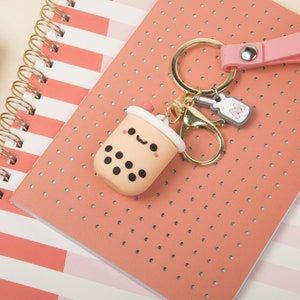 Boba Milk Tea Keyring