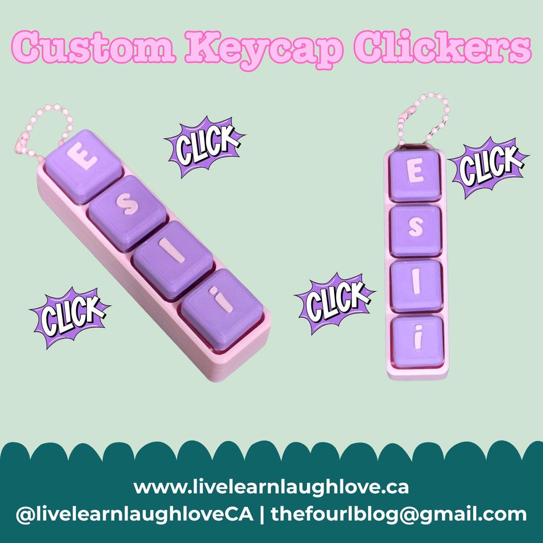 Custom Keycap Clicker Fidget | Mechanical Keyboard Keychain | ADHD ...