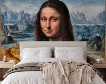 Mona Lisa Wallpaper Etsy