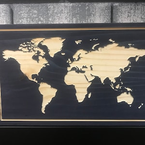 Aangepast wereldbord | Aangepaste kaartgravure | Gepersonaliseerd bord met wereldkaart