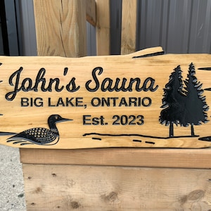 Outdoor Cottage Sign | Custom Cottage Sign | Wood Cottage Sign | Anniversary Gift | Welcome Sign | Rustic Cottage Sign | Engraved Sign