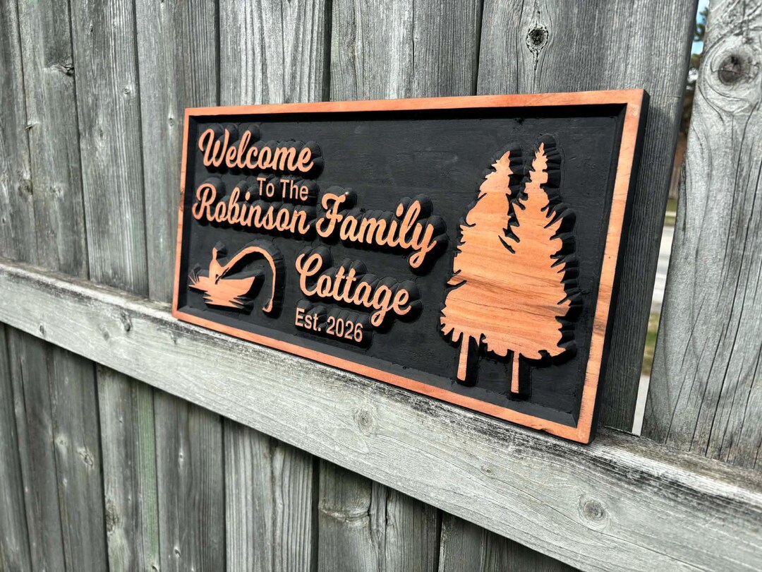 Cottage Sign | Custom Cottage Sign | Wood Cottage Sign | Anniversary ...