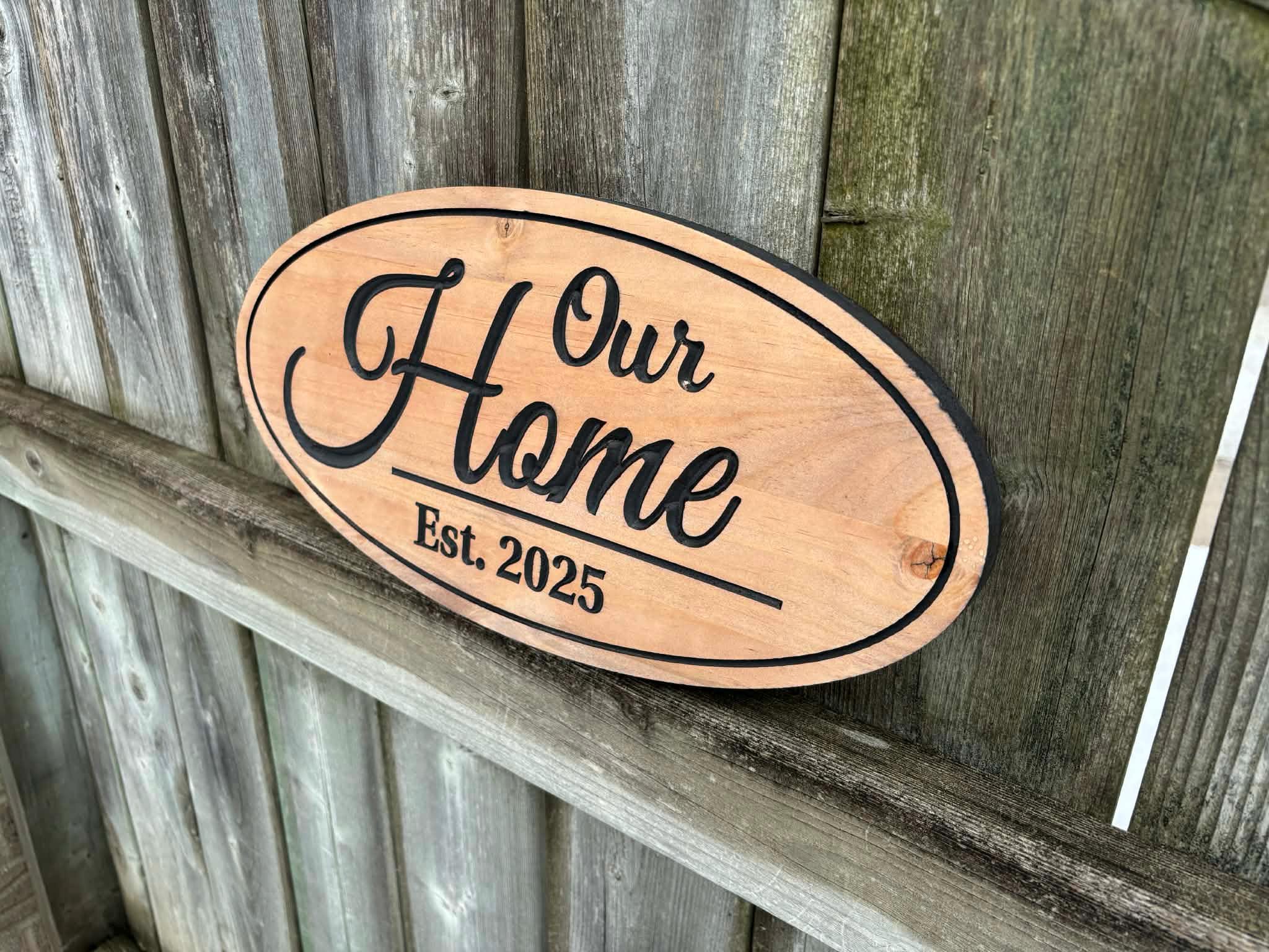 Personalized Welcome Sign – Custom Wall Art, Anniversary Gift, Carved ...