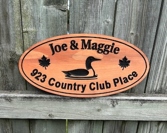 Oval Address Sign | Custom Wood Address Sign | Outdoor Sign | Custom address plaque | Engraved House Number Sign |