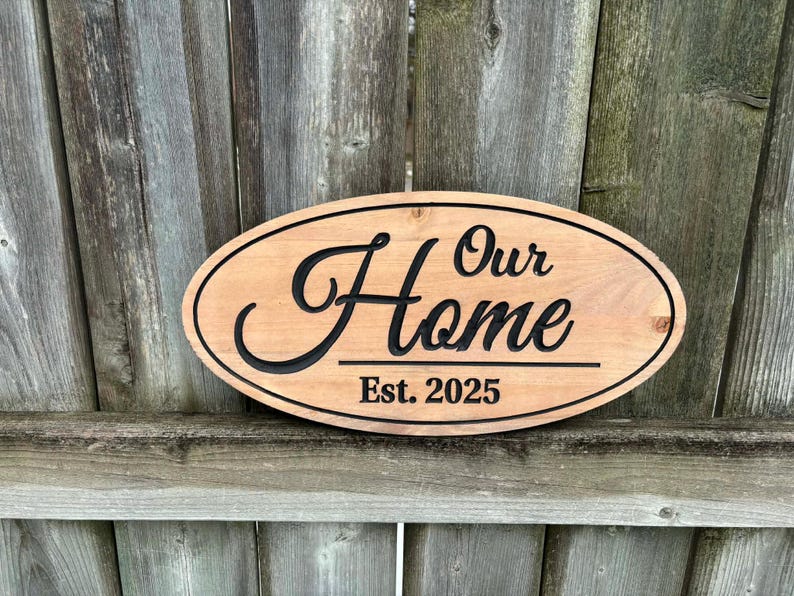 Personalized Welcome Sign – Custom Wall Art, Anniversary Gift, Carved ...