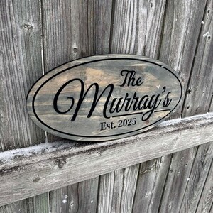 Wood Sign, Family Name Sign, Last Name Sign, Custom Wood Sign, Personalized Sign, Home Decor, Wall Decor, Wedding Gift, Custom Wood Signs image 3