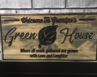 Custom Greenhouse Sign – Personalized Garden Decor, Wooden Greenhouse Plaque, Plant Lover Gift, Outdoor Wall Art, Gardener Gift