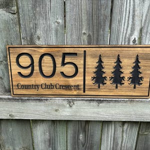 Address plaque | Street number | Wood Number Sign | Rustic address sign | Custom Outdoor Sign | Wooden Sign | Home number signage