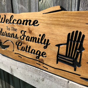 Custom Outdoor Cottage Sign | Personalized Cottage Decor | Rustic ...