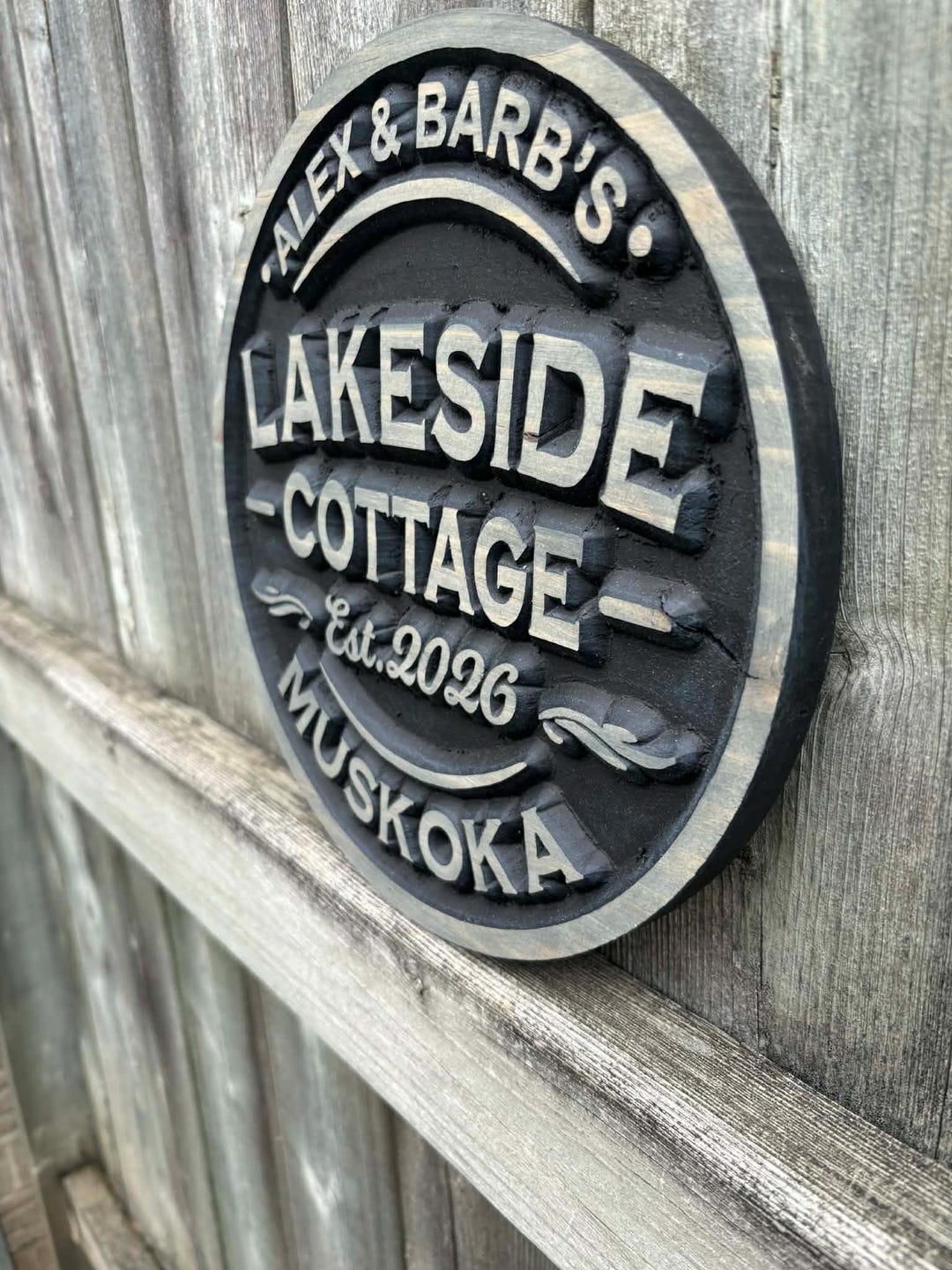 Custom Outdoor Cottage Sign | Personalized 3D Wood Sign | Wooden ...