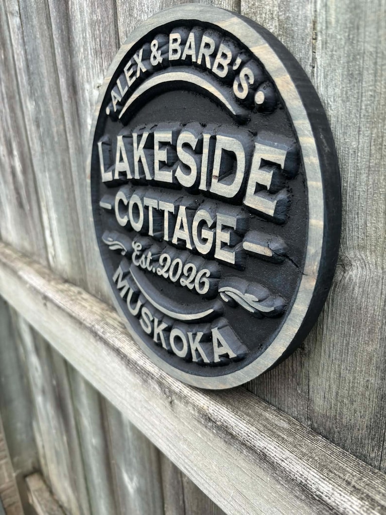 Custom Outdoor Cottage Sign | Personalized 3D Wood Sign | Wooden ...