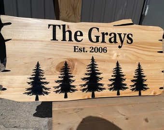 Cottage Sign | Custom Cottage Sign | Wood Cottage Sign | Anniversary Gift | Welcome Sign | Outdoor Rustic Cottage Sign | Engraved Sign