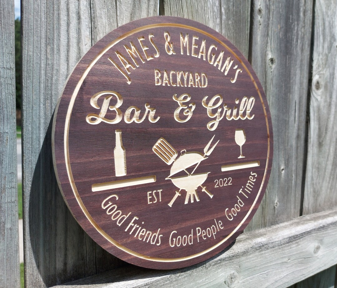 Personalized Bar and Grill Sign