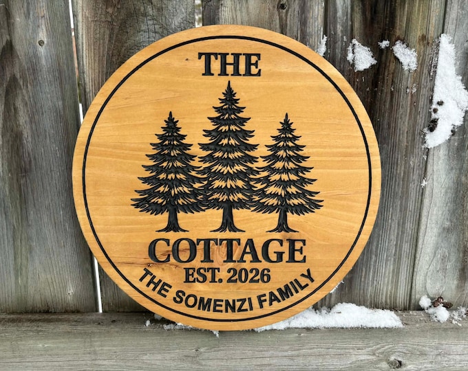 Custom Rustic Cottage Sign | Custom Engraved Lakehouse Sign | Outdoor ...
