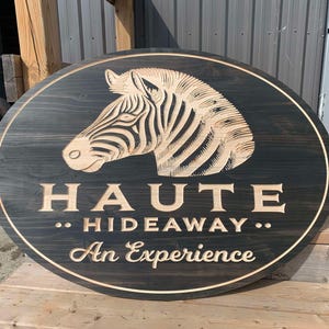 Custom Logo | Family Name Sign | Custom Farm Sign | Personalized Wood Sign | Wooden Animal Sign | Custom Engraved Wood Sign