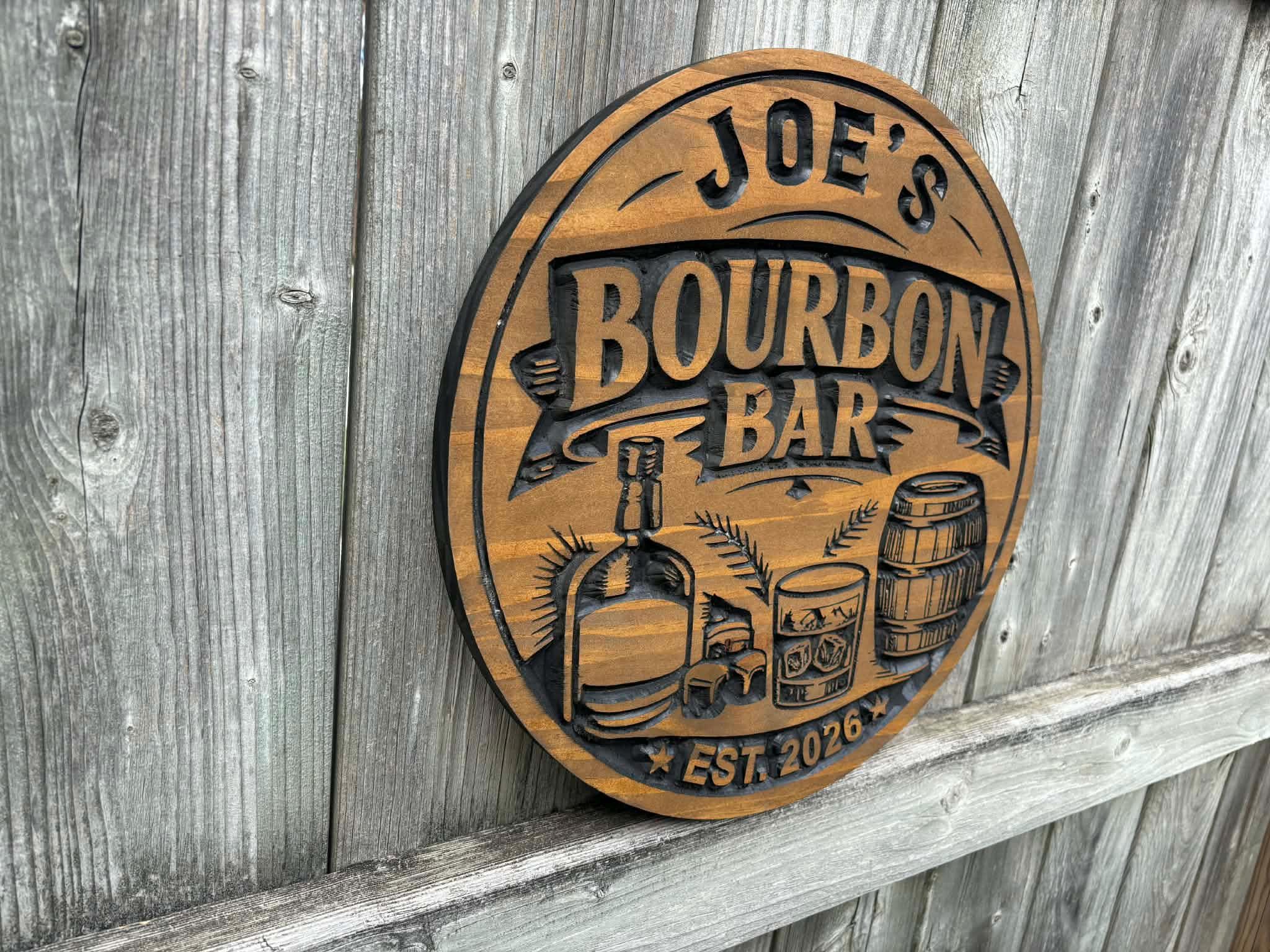 Bar Sign Handmade Custom Bar Sign | Personalized Wood Sign | Wooden Bar Sign | Custom ...