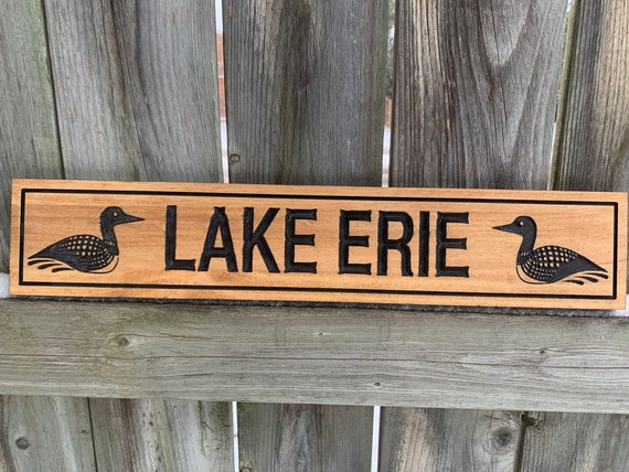 Custom Lake Sign with Loons Personalized Lake House Decor Rustic Cottage Wall Art Wooden Cabin Outdoor Plaque Gift For Him | Loon Wall Decor