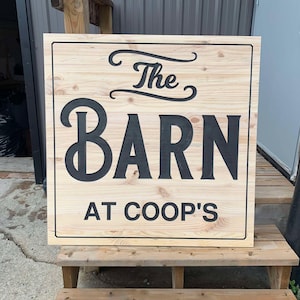 Custom Farm Sign | Personalized Wood Sign | Wooden Farmhouse Sign | Custom Engraved Wood Sign | Farming Decor, Personalized Farm Sign