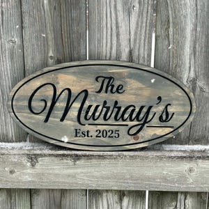 Wood Sign, Family Name Sign, Last Name Sign, Custom Wood Sign, Personalized Sign, Home Decor, Wall Decor, Wedding Gift, Custom Wood Signs image 1