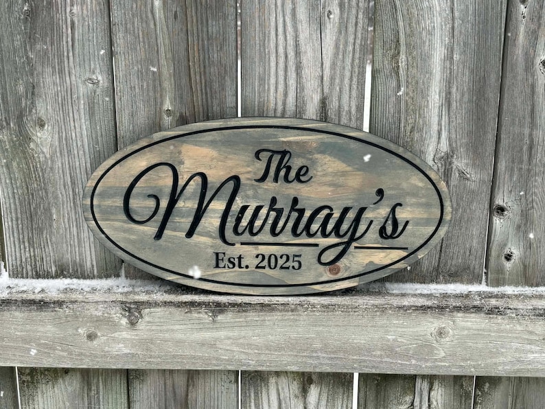 Wood Sign, Family Name Sign, Last Name Sign, Custom Wood Sign, Personalized Sign, Home Decor, Wall Decor, Wedding Gift, Custom Wood Signs image 1