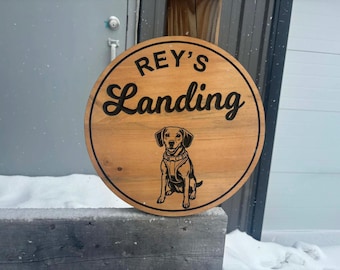 Custom Wood Dog Sign Personalized, Pet Lover Wall Decor, Dog Lover Gift, Rustic Wooden Dog Sign, Personalized Dog Name Home Decor