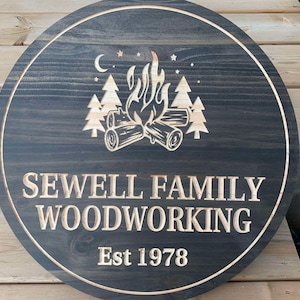 Custom Logo Sign – Business Logo, Engraved Wood Sign, Storefront, Office Wall Decor, Rustic, Handmade Small Biz Branding