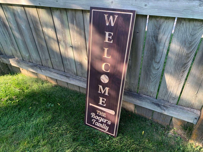 Personalized Family Welcome Sign, Custom Wood Sign, Welcome Sign ...