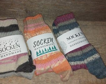 Sock Banderole To Print Christmas Motif I Hand Made Knitted Socks 3 Motifs per Sheet